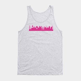 Lisbon skyline pink Tank Top